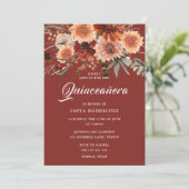 ボヘミアン秋サマーフローラテラコッタキンセアニェラ 招待状 (スタンド正面)