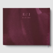 ボヘミアン秋ブルゴーニュ結婚フローラ ゲストブック (裏面)