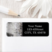 ボヘミアン素朴な田舎のシックな木の樹皮ホワイト樺の木 ラベル (インサイチュ)