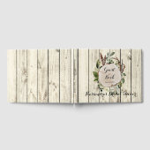 ボヘミアン素朴グリーナリーブライダルシャワーゲストブック ゲストブック (全面)