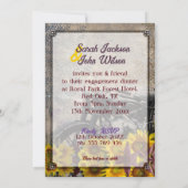 ボヘミアン素朴サンフラワーモーターバイクディナーパーティー 招待状 (裏面)