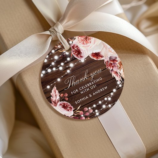 ボヘミアン素朴バラウッドズ結婚ーズ フェイバータグ