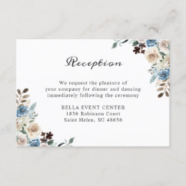 ボヘミアン素朴フローラウェディングレセプション詳細 エンクロージャーカード