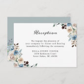 ボヘミアン素朴フローラウェディングレセプション詳細 エンクロージャーカード (正面/裏面)