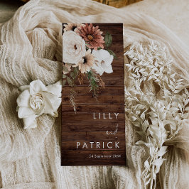 ボヘミアン素朴フローラウッド結婚式 プログラム