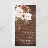 ボヘミアン素朴フローラウッド結婚式 プログラム (正面)