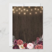 ボヘミアン素朴マルサラピーニー結婚式招待状 招待状 (裏面)