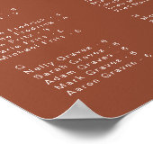 ボヘミアン結婚アルファベット座席表 ポスター (角)