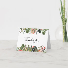 ボヘミアン結婚サンゴフローラの写真サンキューカード サンキューカード