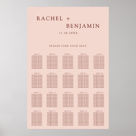 ボヘミアン結婚ズあなたの座席テラコッタを見つけエレガントる ポスター (正面)