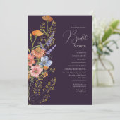 ボヘミアン結婚ズテーマロマンチックなワイルドフラワーズボホ 招待状 (スタンド正面)