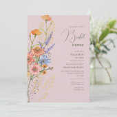 ボヘミアン結婚ズテーマロマンチックなワイルドフラワーズボホ 招待状 (スタンド正面)