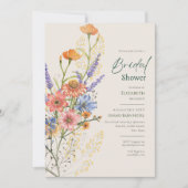 ボヘミアン結婚ズテーマロマンチックなワイルドフラワーズボホ 招待状 (正面)