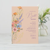 ボヘミアン結婚ズテーマロマンチックなワイルドフラワーズボホ 招待状 (スタンド正面)