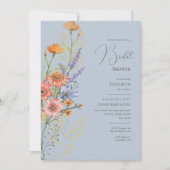 ボヘミアン結婚ズテーマロマンチックなワイルドフラワーズボホ 招待状 (正面)