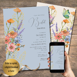 ボヘミアン結婚ズテーマロマンチックなワイルドフラワーズボホ 招待状