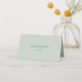 ボヘミアン結婚セージフローラのテーブル座席表 プレイスカード (裏面)