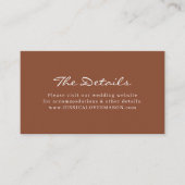 ボヘミアン結婚テラコッタのウェブサイト挿入カード エンクロージャーカード (正面)