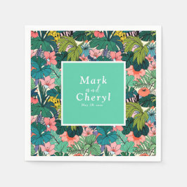 ボヘミアン結婚ハイビスカス スタンダードカクテルナプキン