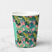 ボヘミアン結婚ハイビスカス 紙コップ (左)