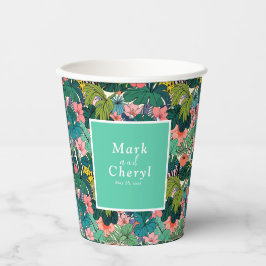 ボヘミアン結婚ハイビスカス 紙コップ