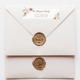 ボヘミアン結婚バラ差出人住所 ラベル