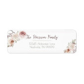 ボヘミアン結婚バラ差出人住所 ラベル (正面)