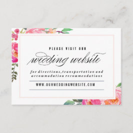 ボヘミアン結婚フローラのWebサイトカード エンクロージャーカード