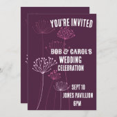 ボヘミアン結婚フローラカスタム招待状 招待状 (正面/裏面)