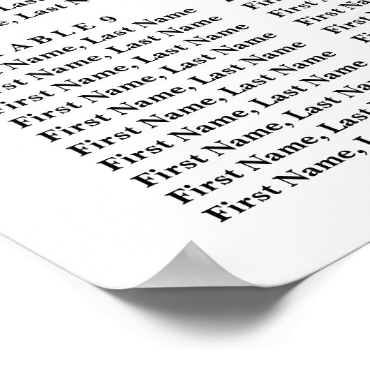 ボヘミアン結婚フローラ座席表 ポスター (角)