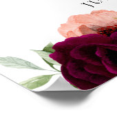 ボヘミアン結婚フローラ歓迎 ポスター (角)