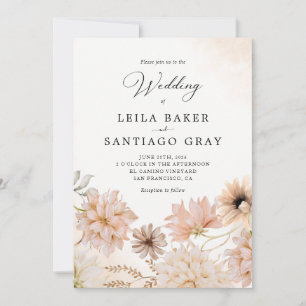 ボヘミアン結婚フローラ 招待状