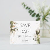 ボヘミアン緑の水の色日付を保存 案内ポストカード (スタンド正面)