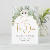 ボヘミアン緑豊かな緑のアーチサマーガーデン金ゴールド セーブザデート (スタンド正面)