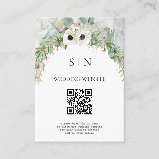 ボヘミアン緑豊かな緑のアーチサマーガーデン エンクロージャーカード (正面)