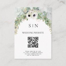 ボヘミアン緑豊かな緑のアーチサマーガーデン エンクロージャーカード