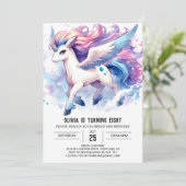 ボヘミアン編集可能ホース誕生日 招待状 (スタンド正面)