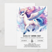 ボヘミアン編集可能ホース誕生日 招待状 (正面/裏面)