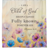 ボヘミアン聖書聖句フローラシャワーカーテン シャワーカーテン (正面)