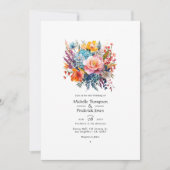 ボヘミアン自然とフローラ結婚ズ 招待状 (正面)