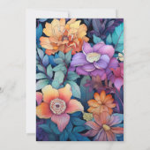 ボヘミアン自然とフローラ結婚ズ 招待状 (裏面)