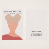 ボヘミアン自然ブロンド女子イヤリングディスプレイカード (正面&裏面)