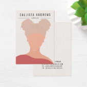 ボヘミアン自然ブロンド女子イヤリングディスプレイカード (デスク)