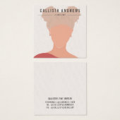 ボヘミアン自然ブロンド女子イヤリングディスプレイカード (正面&裏面)