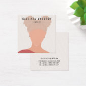 ボヘミアン自然ブロンド女子イヤリングディスプレイカード (デスク)