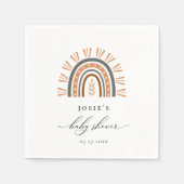 ボヘミアン自然レインボーベビーシャワーナプキンズ スタンダードカクテルナプキン (正面)