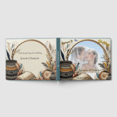 ボヘミアン色とデコールテーマのミックス ゲストブック (全面)