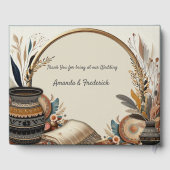 ボヘミアン色とデコールテーマのミックス ゲストブック (裏面)