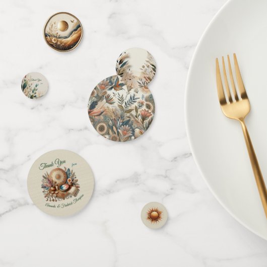 ボヘミアン色とデコールテーマのミックス コンフェッティ (グループ)