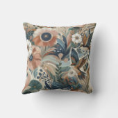 ボヘミアン色と花のテーマ クッション (裏面)